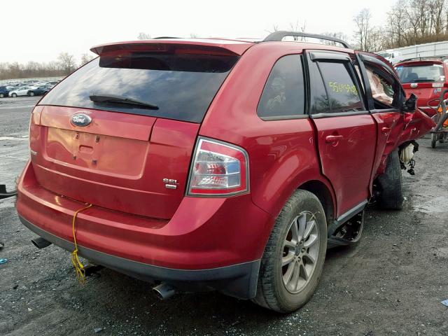 2FMDK48C07BA90272 - 2007 FORD EDGE SEL RED photo 4