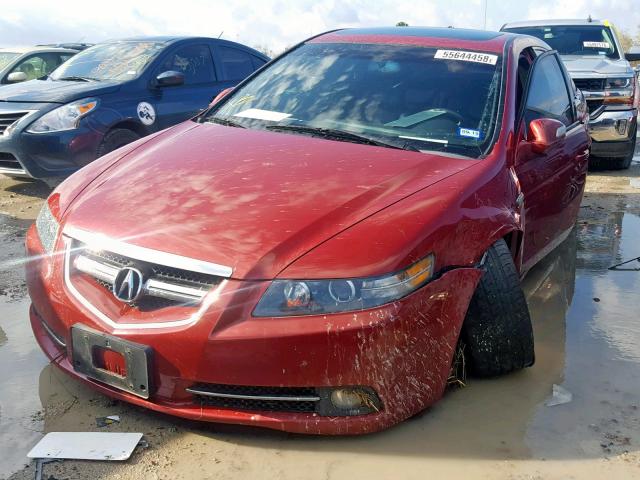19UUA76517A010939 - 2007 ACURA TL TYPE S RED photo 2