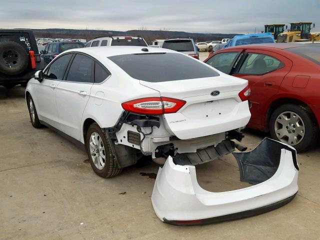 3FA6P0G77FR143597 - 2015 FORD FUSION S WHITE photo 3