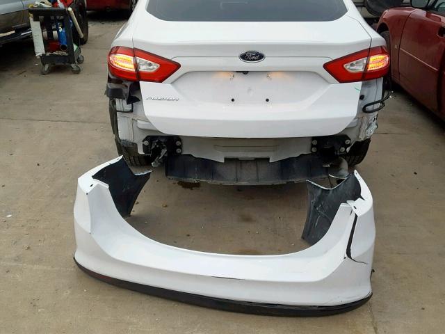 3FA6P0G77FR143597 - 2015 FORD FUSION S WHITE photo 9