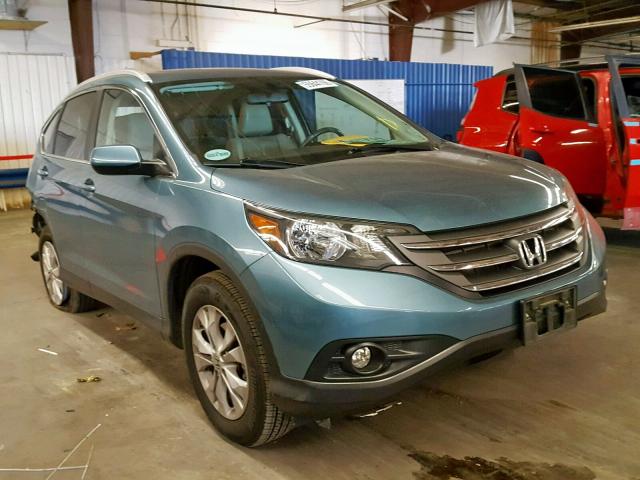 2HKRM4H79DH689727 - 2013 HONDA CR-V EXL BLUE photo 1