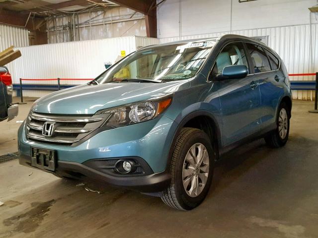 2HKRM4H79DH689727 - 2013 HONDA CR-V EXL BLUE photo 2