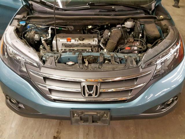 2HKRM4H79DH689727 - 2013 HONDA CR-V EXL BLUE photo 7