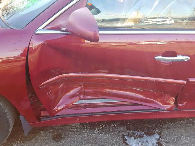 2G4WD532151227228 - 2005 BUICK LACROSSE C MAROON photo 10