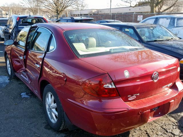 2G4WD532151227228 - 2005 BUICK LACROSSE C MAROON photo 3