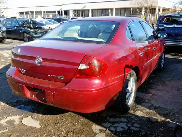 2G4WD532151227228 - 2005 BUICK LACROSSE C MAROON photo 4