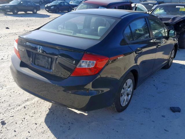 2HGFB2F54CH575061 - 2012 HONDA CIVIC LX BLACK photo 4