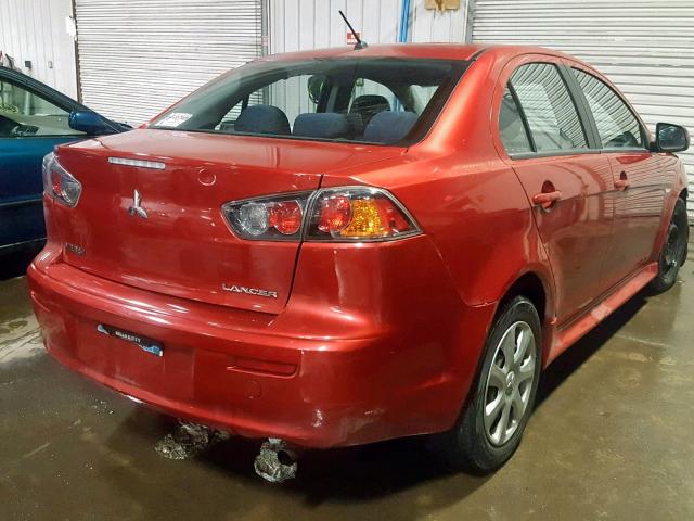 JA32U2FU5CU032179 - 2012 MITSUBISHI LANCER ES/ RED photo 4