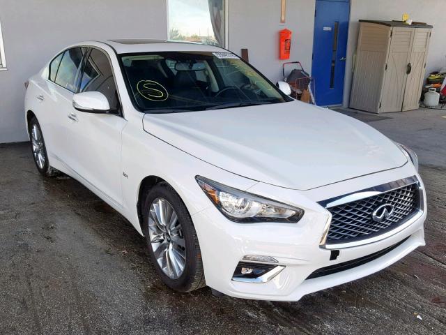 JN1EV7AP8JM352199 - 2018 INFINITI Q50 LUXE WHITE photo 1