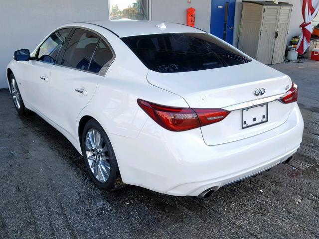 JN1EV7AP8JM352199 - 2018 INFINITI Q50 LUXE WHITE photo 3