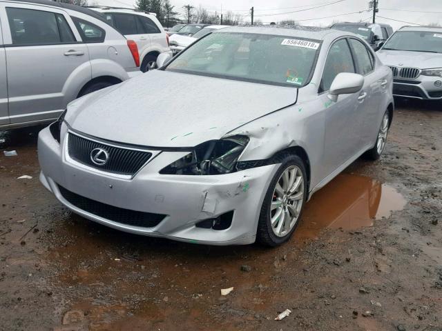 JTHCK262182025760 - 2008 LEXUS IS 250 SILVER photo 2