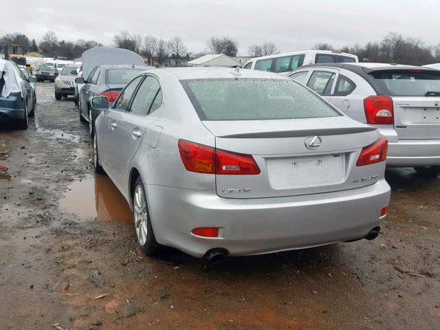 JTHCK262182025760 - 2008 LEXUS IS 250 SILVER photo 3