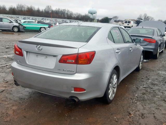 JTHCK262182025760 - 2008 LEXUS IS 250 SILVER photo 4