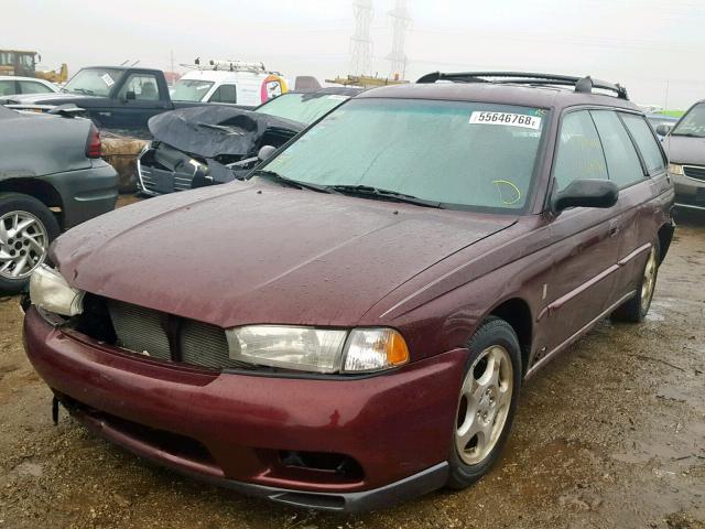 4S3BK4358X7304535 - 1999 SUBARU LEGACY L BURGUNDY photo 2