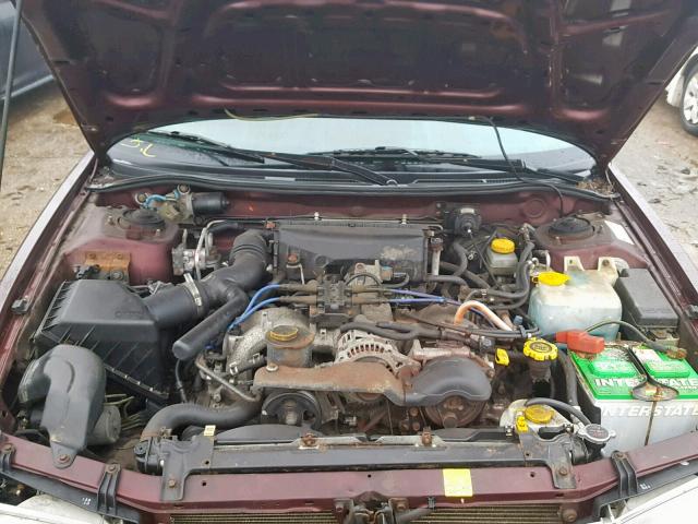 4S3BK4358X7304535 - 1999 SUBARU LEGACY L BURGUNDY photo 7