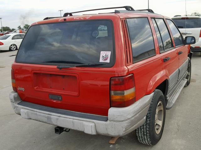 1J4FX58S7TC398152 - 1996 JEEP GRAND CHER RED photo 4