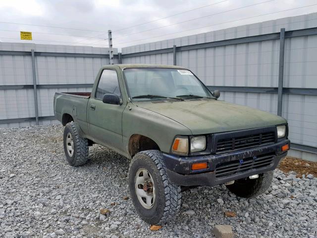 JT4RN01P4M0021346 - 1991 TOYOTA PICKUP 1/2 GREEN photo 1