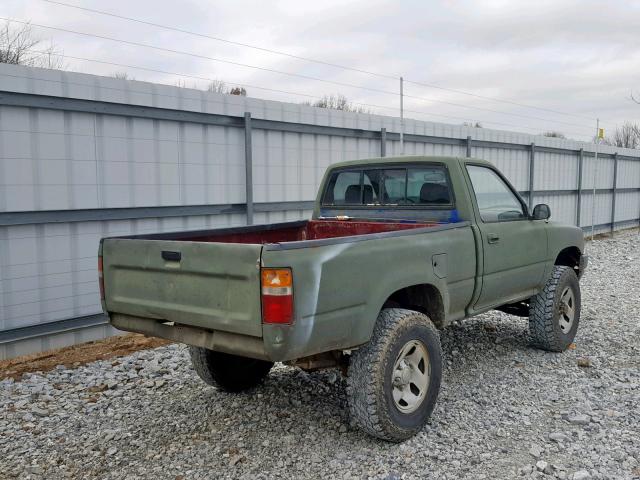 JT4RN01P4M0021346 - 1991 TOYOTA PICKUP 1/2 GREEN photo 4