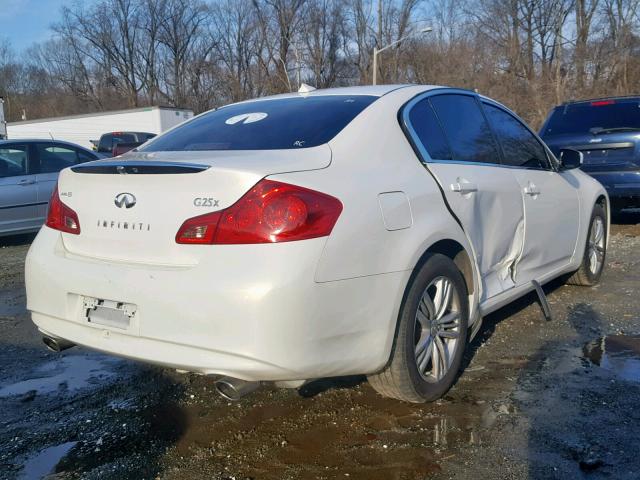 JN1DV6AR5CM730490 - 2012 INFINITI G25 WHITE photo 4