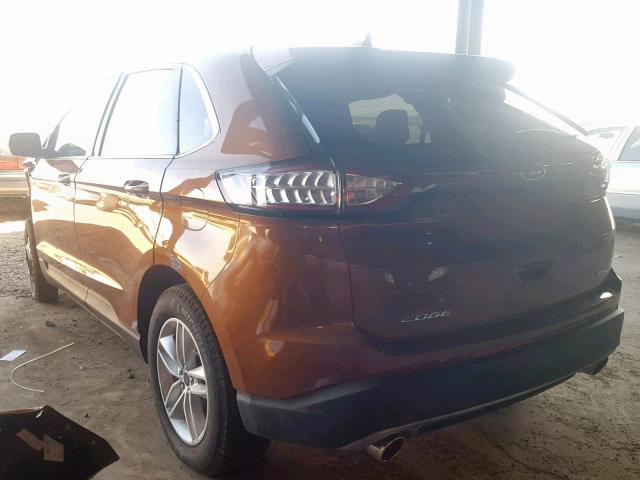 2FMPK3J86HBB27873 - 2017 FORD EDGE SEL ORANGE photo 3