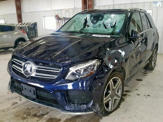 4JGDA5HB5JB154867 - 2018 MERCEDES-BENZ GLE 350 4M BLACK photo 2