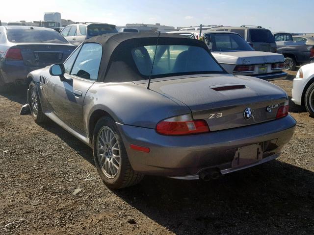 WBACN33421LK46897 - 2001 BMW Z3 2.5 GRAY photo 3