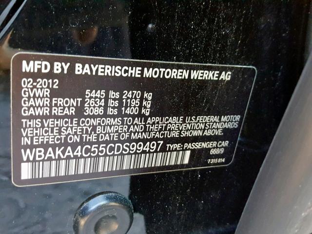 WBAKA4C55CDS99497 - 2012 BMW 740 I BLACK photo 10