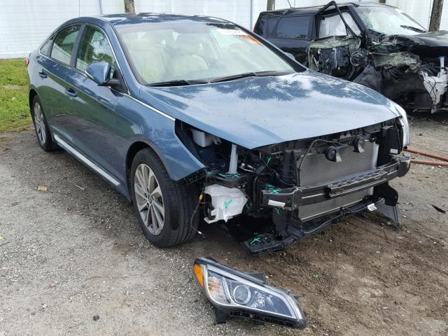 5NPE34AF1HH447667 - 2017 HYUNDAI SONATA SPO BLUE photo 1