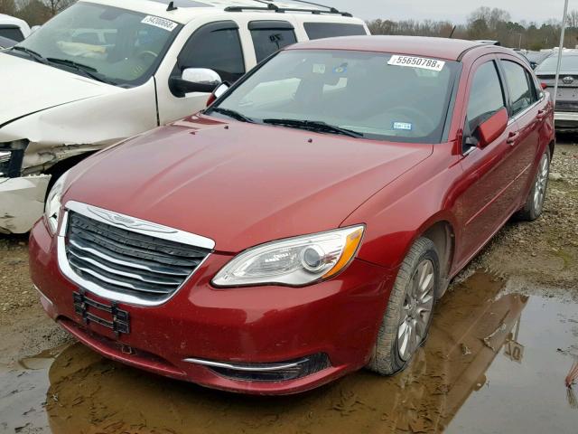 1C3CCBAB6DN604665 - 2013 CHRYSLER 200 LX RED photo 2