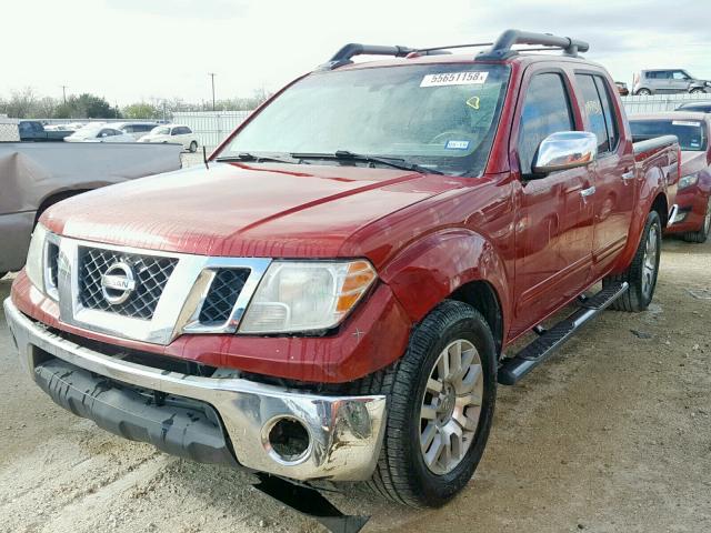 1N6AD0ER2AC423997 - 2010 NISSAN FRONTIER C RED photo 2