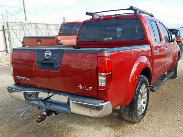 1N6AD0ER2AC423997 - 2010 NISSAN FRONTIER C RED photo 4