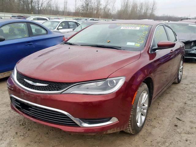 1C3CCCAB5FN542166 - 2015 CHRYSLER 200 LIMITE RED photo 2