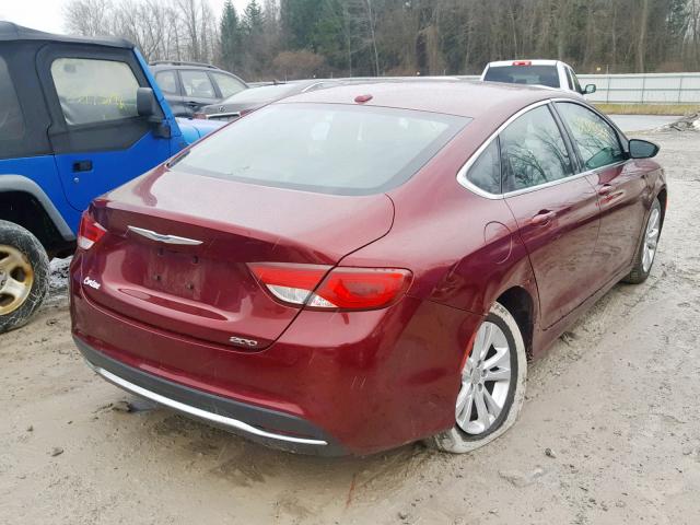 1C3CCCAB5FN542166 - 2015 CHRYSLER 200 LIMITE RED photo 4