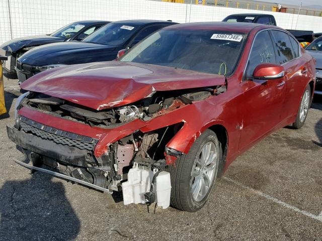 JN1BV7AP5FM345995 - 2015 INFINITI Q50 BASE RED photo 2