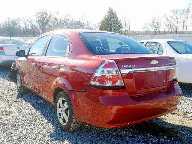KL1TD5DE6BB230984 - 2011 CHEVROLET AVEO LS RED photo 3
