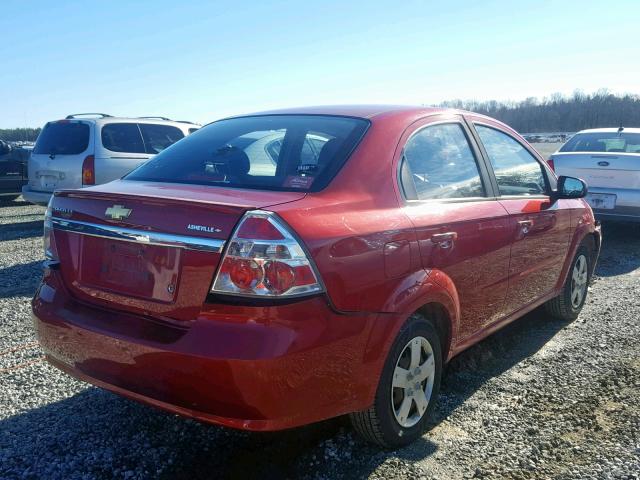 KL1TD5DE6BB230984 - 2011 CHEVROLET AVEO LS RED photo 4