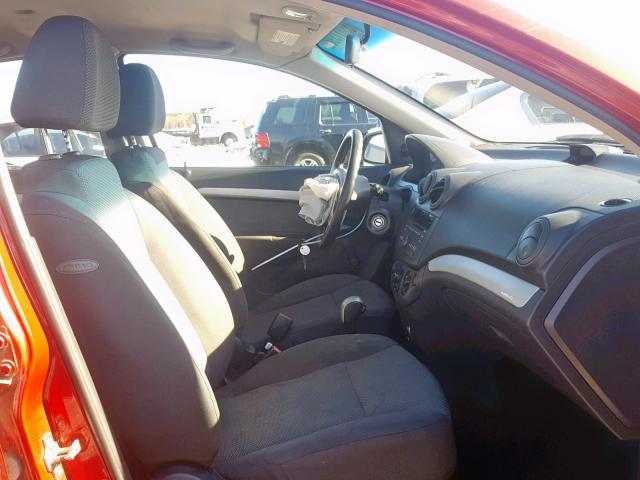 KL1TD5DE6BB230984 - 2011 CHEVROLET AVEO LS RED photo 5