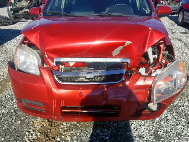 KL1TD5DE6BB230984 - 2011 CHEVROLET AVEO LS RED photo 7