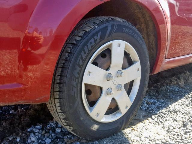 KL1TD5DE6BB230984 - 2011 CHEVROLET AVEO LS RED photo 9