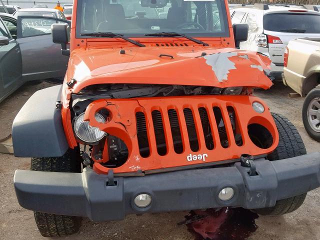 1C4AJWAG3FL601068 - 2015 JEEP WRANGLER S ORANGE photo 9