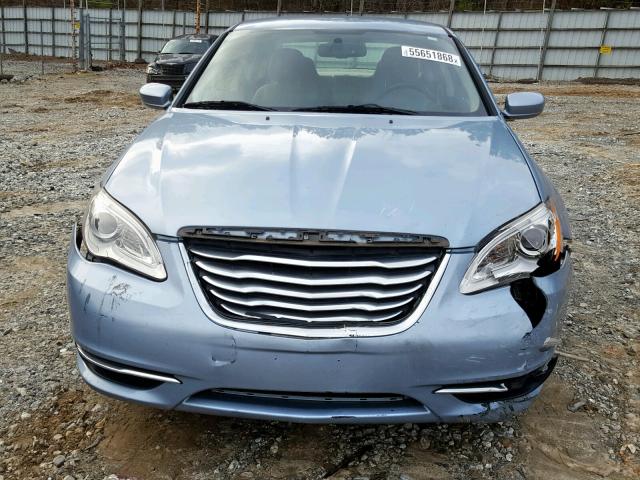 1C3CCBBB5CN301437 - 2012 CHRYSLER 200 TOURIN BLUE photo 9