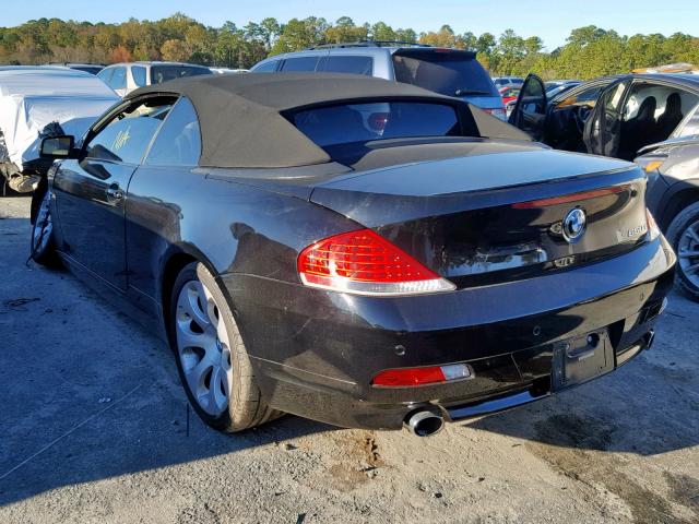 WBAEK13436CN75055 - 2006 BMW 650 I BLACK photo 3