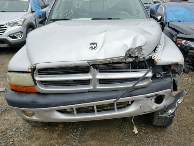 1B7HG38N32S645099 - 2002 DODGE DAKOTA QUA GRAY photo 7