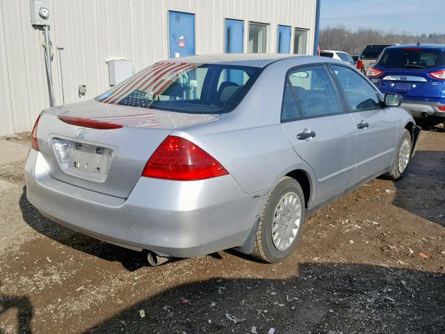 1HGCM56186A093806 - 2006 HONDA ACCORD VAL SILVER photo 4