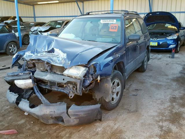 JF1SF63512H754553 - 2002 SUBARU FORESTER L BLUE photo 2