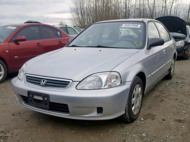 2HGEJ6614YH514836 - 2000 HONDA CIVIC BASE SILVER photo 2