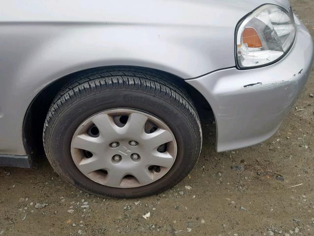 2HGEJ6614YH514836 - 2000 HONDA CIVIC BASE SILVER photo 9
