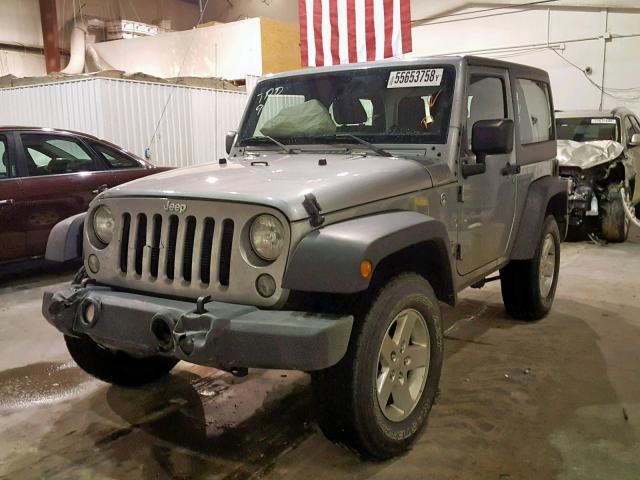 1C4AJWAG1HL599422 - 2017 JEEP WRANGLER S SILVER photo 2