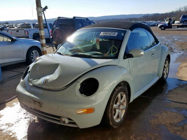 3VWCD31Y85M313189 - 2005 VOLKSWAGEN NEW BEETLE BLUE photo 2