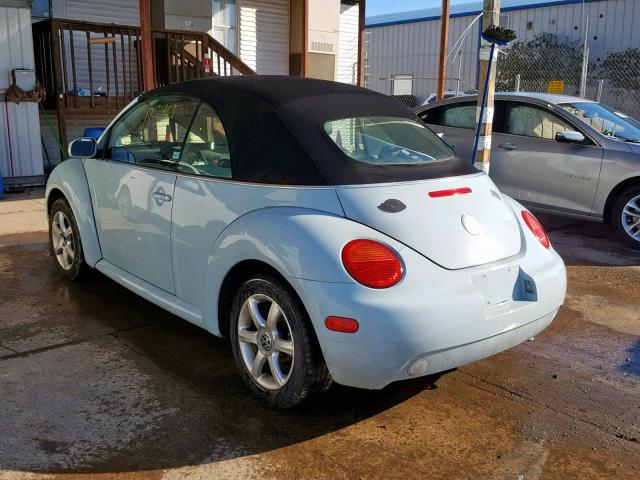 3VWCD31Y85M313189 - 2005 VOLKSWAGEN NEW BEETLE BLUE photo 3